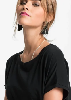 Mujer bonprix bonprix Camiseta larga de algodón puro