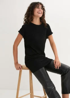 Mujer bonprix bonprix Camiseta larga de algodón puro