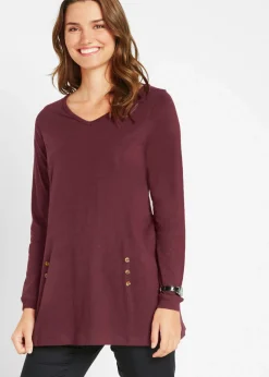 Mujer bonprix bonprix Camiseta larga de algodón puro