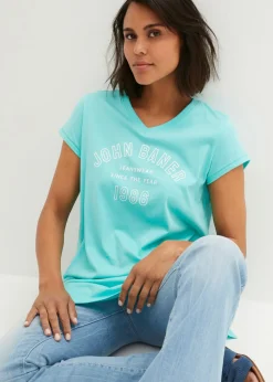 Mujer bonprix bonprix Camiseta larga de algodón orgánico puro