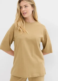 bonprix bonprix Conjuntos De Ropa|Camisetas>Camiseta larga de interlock oliva pálido