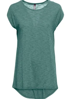 bonprix bonprix Camisetas>Camiseta larga de mezcla de viscosa Verde grisáceo