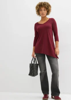 Mujer bonprix bonprix Camiseta larga de mezcla de viscosa y algodón