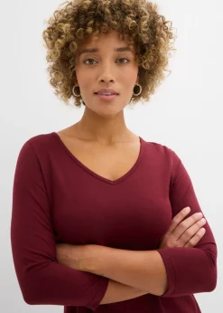 Mujer bonprix bonprix Camiseta larga de mezcla de viscosa y algodón