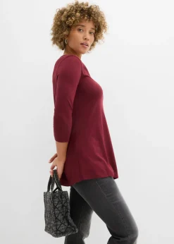 Mujer bonprix bonprix Camiseta larga de mezcla de viscosa y algodón