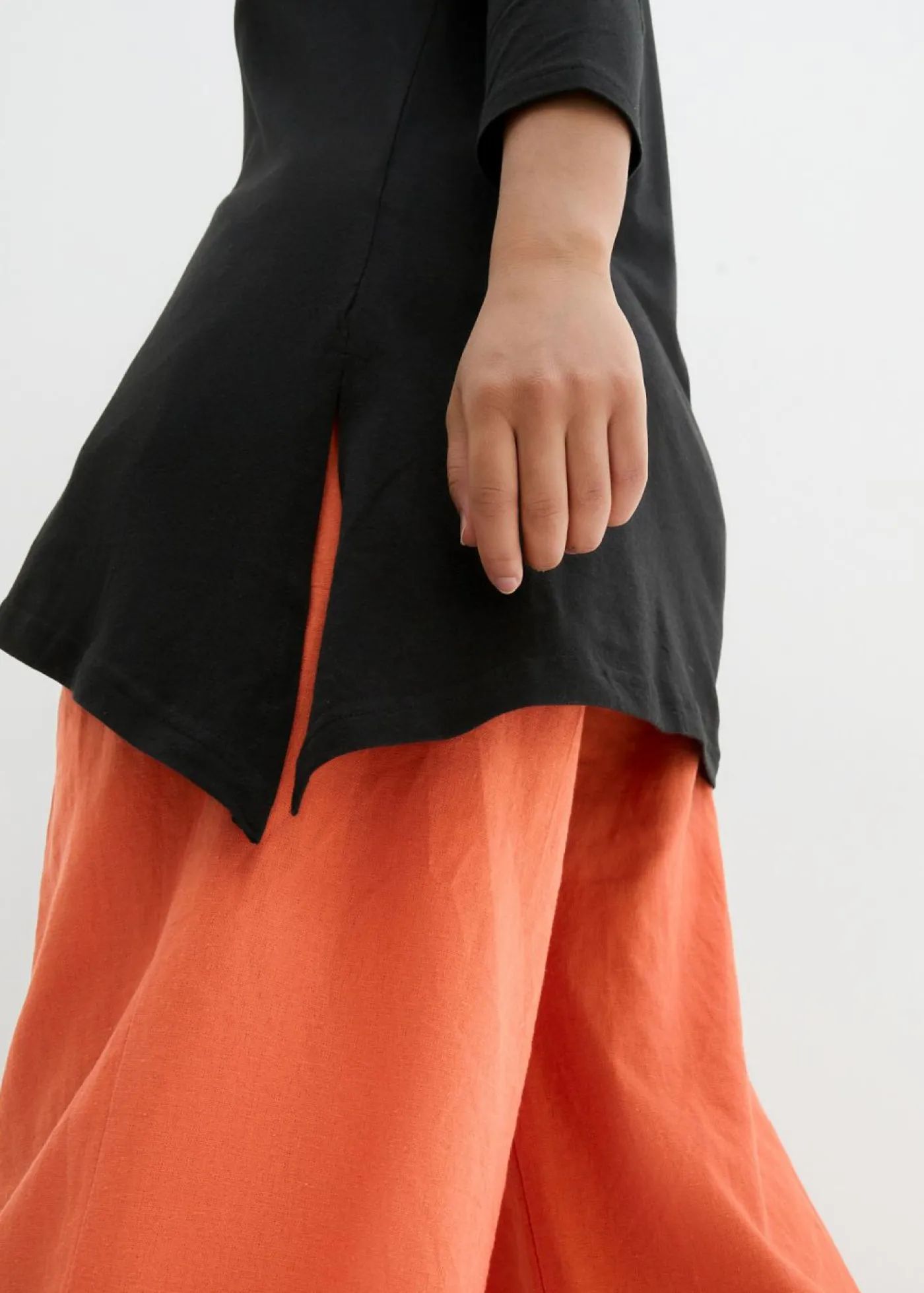 bonprix bonprix Camisetas|Novedades>Camiseta larga de mezcla de viscosa y algodón Negro