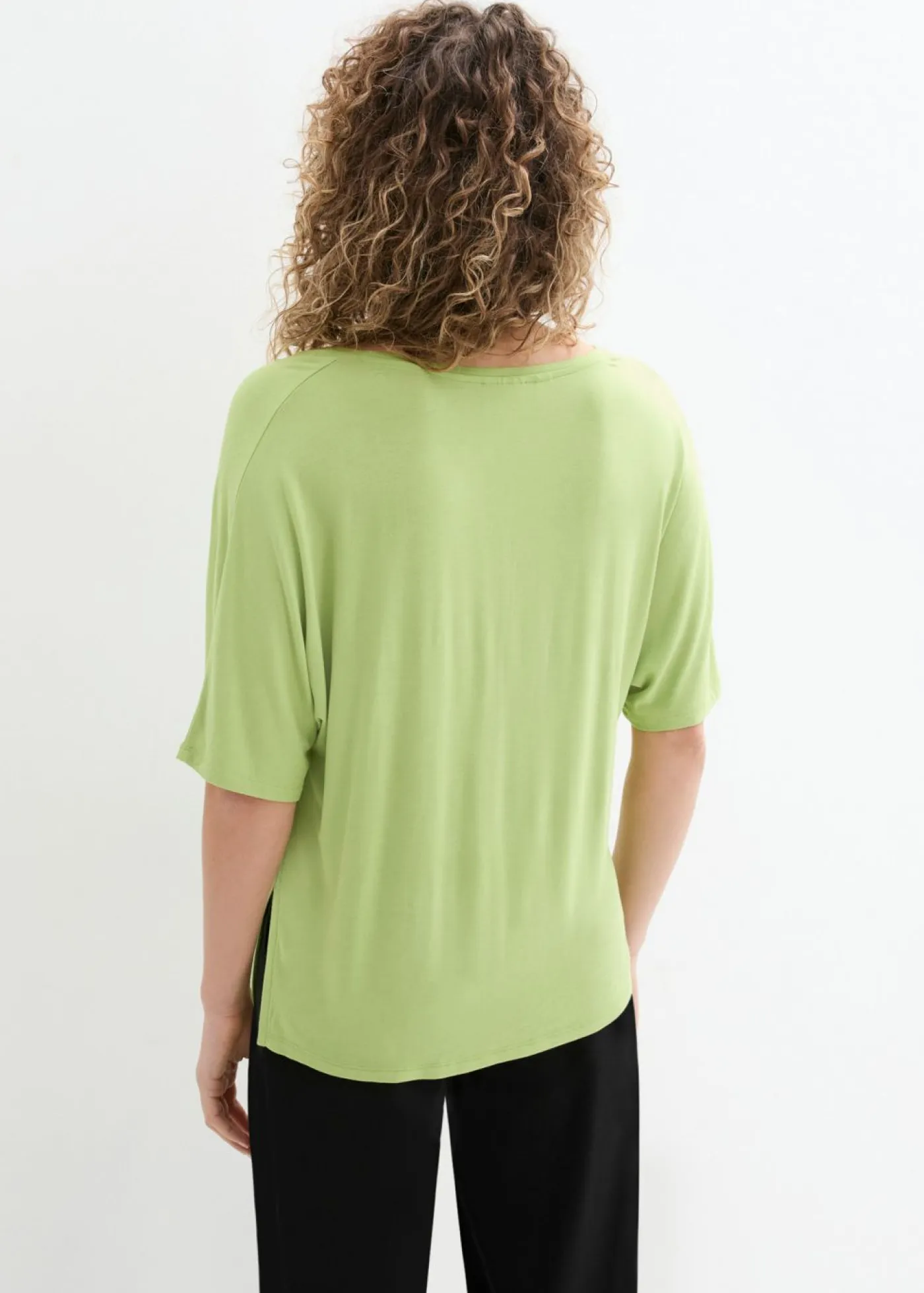 Mujer bonprix bonprix Camiseta larga de mezcla de viscosa sostenible