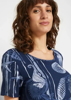 Mujer bonprix bonprix Camiseta larga de suave mezcla de viscosa