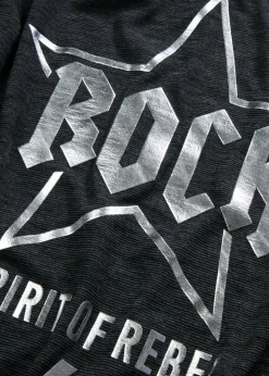 bonprix bonprix Camisetas>Camiseta larga de suave mezcla de viscosa Negro estampado