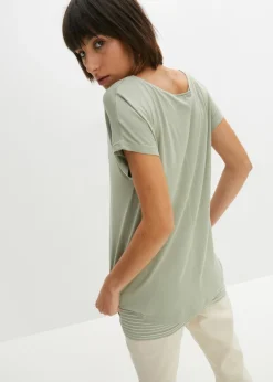 Mujer bonprix bonprix Camiseta larga de suave mezcla de viscosa