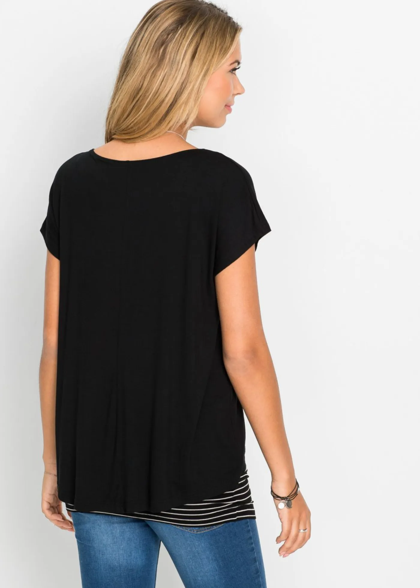 Mujer bonprix bonprix Camiseta larga de suave mezcla de viscosa