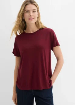 bonprix bonprix Básicos|Camisetas>Camiseta larga de viscosa suave rojo avellana
