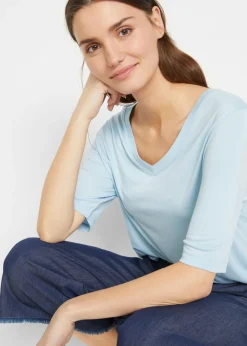 Mujer bonprix bonprix Camiseta larga de viscosa suave (2 unidades)