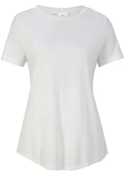 bonprix bonprix Básicos|Camisetas>Camiseta larga de viscosa suave Blanco
