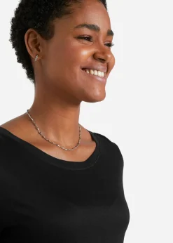 Mujer bonprix bonprix Camiseta larga de viscosa con volante