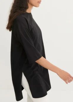 Mujer bonprix bonprix Camiseta larga holgada de algodón orgánico puro