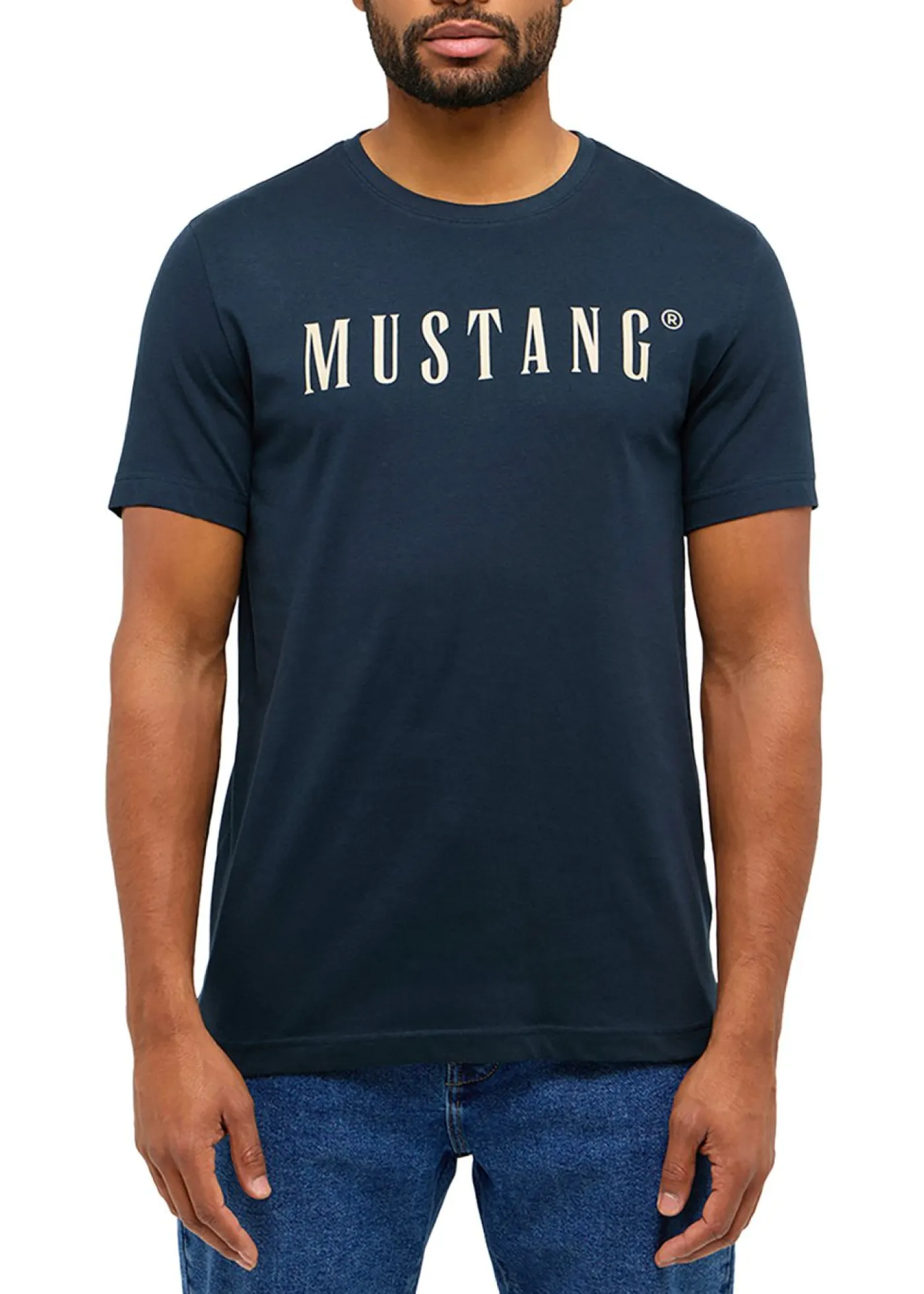 bonprix Mustang Jeans Camisetas Y Polos>Camiseta Mustang Austin de algodón puro Azul