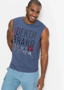 bonprix bonprix Ropa De Playa|Camisetas Y Polos>Camiseta nadadora de algodón puro (2 unidades) índigo + crema suave