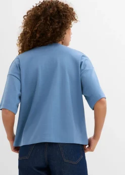 Mujer bonprix bonprix Camiseta oversize, corta, de algodón orgánico puro y pesado