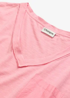 bonprix bonprix Camisetas|Novedades>Camiseta oversize de algodón puro rosa pálido
