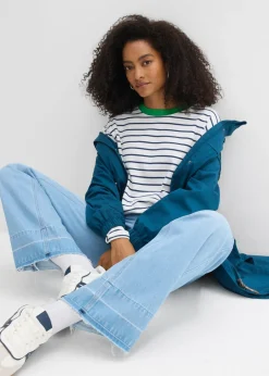 Mujer bonprix bonprix Camiseta oversize de manga larga de algodón orgánico puro