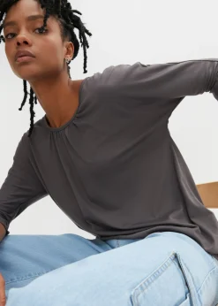 Mujer bonprix bonprix Camiseta oversize de mezcla de viscosa