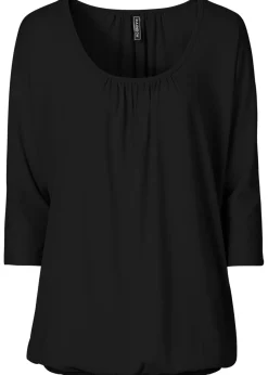 bonprix bonprix Camisetas>Camiseta oversize de mezcla de viscosa Negro
