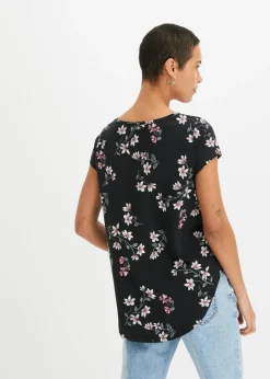 Mujer bonprix bonprix Camiseta oversize de mezcla de algodón