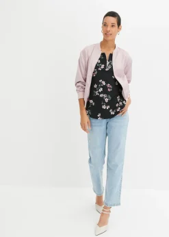 Mujer bonprix bonprix Camiseta oversize de mezcla de algodón