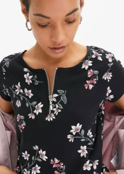 Mujer bonprix bonprix Camiseta oversize de mezcla de algodón