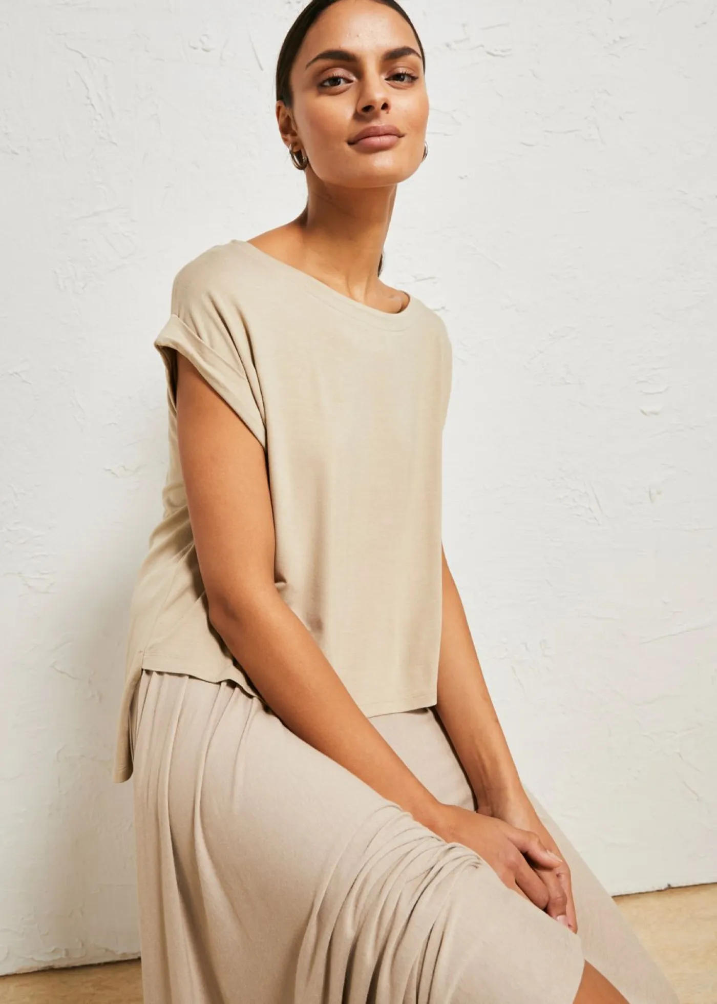 Mujer bonprix bonprix Camiseta oversize de viscosa fluida