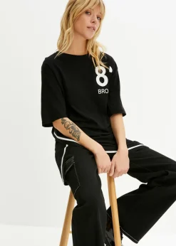 Mujer bonprix bonprix Camiseta oversize en mezcla de viscosa suave