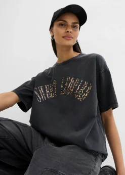Mujer bonprix bonprix Camiseta oversize en suave mezcla de algodón