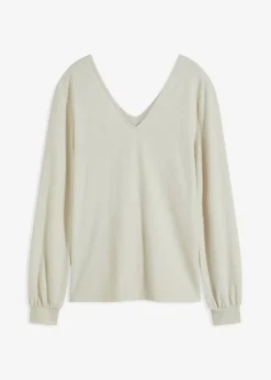 Mujer bonprix bonprix Camiseta polar con perlas