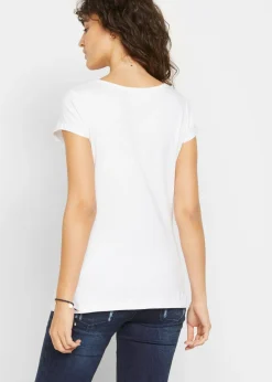 Mujer bonprix bonprix Camiseta premamá básica de algodón orgánico (2 unidades)