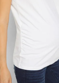 Mujer bonprix bonprix Camiseta premamá básica de algodón orgánico (2 unidades)