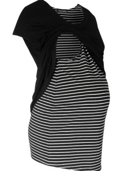 Mujer bonprix bonprix Camiseta premamá y de lactancia 2 en 1 de viscosa