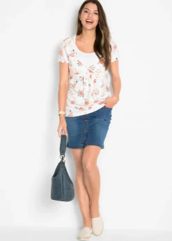 Mujer bonprix bonprix Camiseta premamá y de lactancia 2 en 1 de algodón orgánico