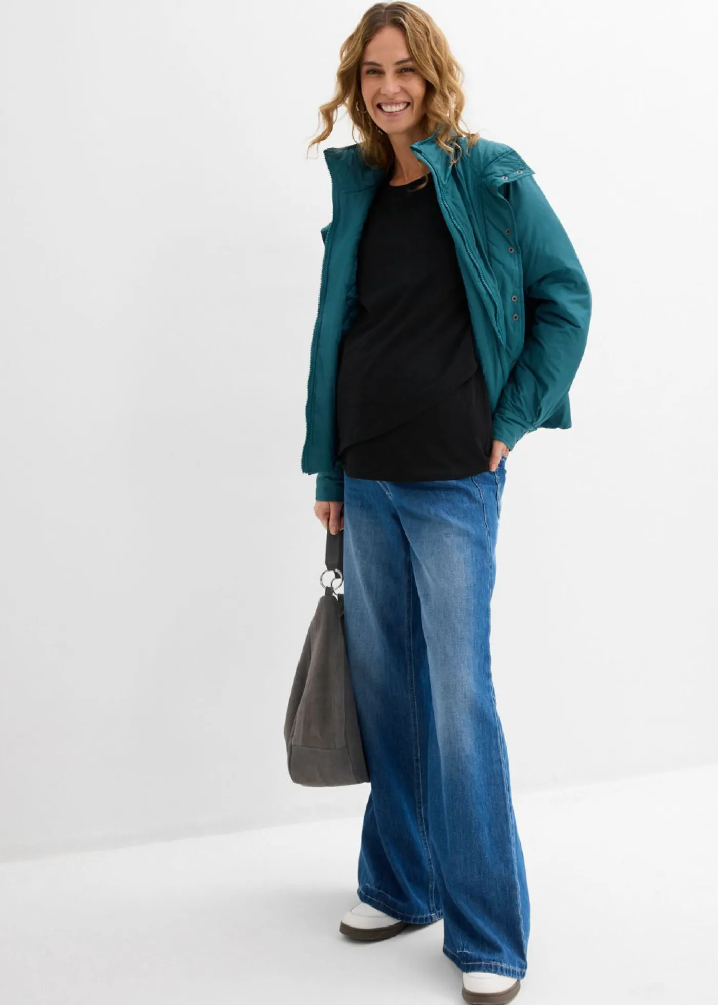 bonprix bonprix Premamá>Camiseta premamá y de lactancia 2 en 1 de algodón orgánico Negro