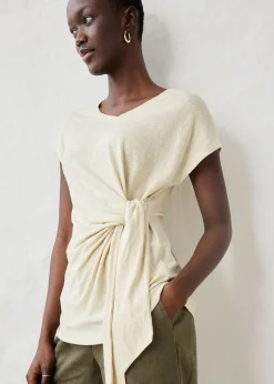 Mujer bonprix bonprix Camiseta sin mangas de lino puro