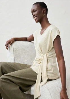 Mujer bonprix bonprix Camiseta sin mangas de lino puro