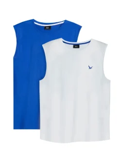 Hombre bonprix bonprix Camiseta sin mangas (2 unidades) de algodón orgánico puro