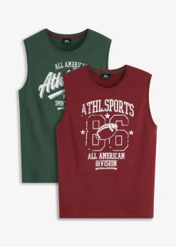 Hombre bonprix bonprix Camiseta sin mangas (2 unidades) de algodón puro