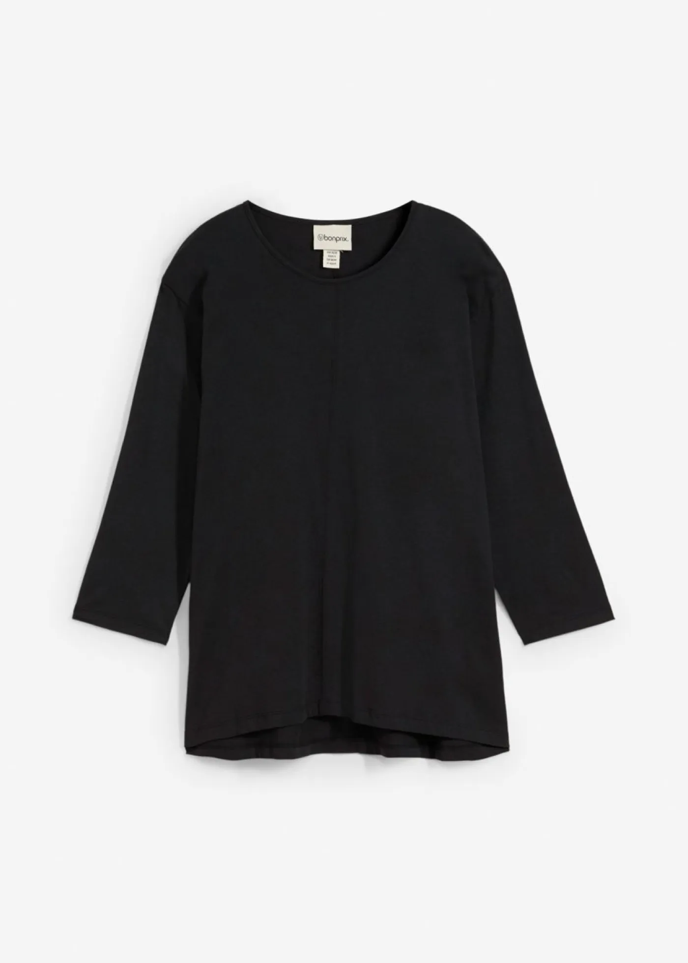 bonprix bonprix Camisetas>Camiseta tipo boxy de algodón orgánico Negro