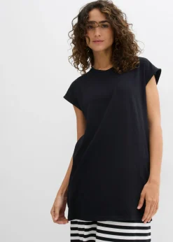 bonprix bonprix Básicos|Camisetas>Camiseta tipo boxy de algodón orgánico puro Negro