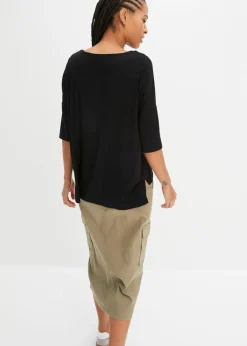 Mujer bonprix bonprix Camiseta tipo boxy de mezcla de viscosa suave