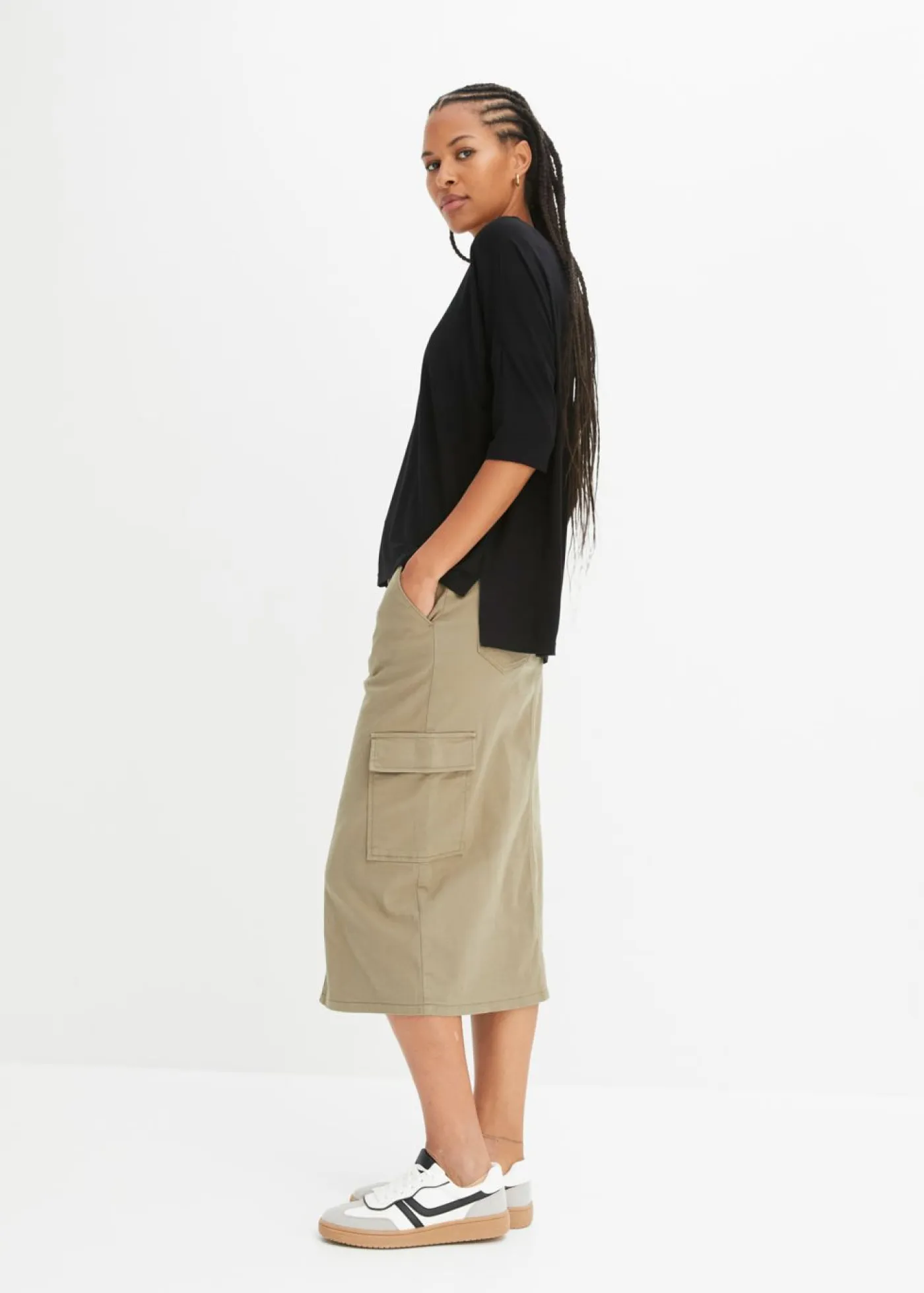 Mujer bonprix bonprix Camiseta tipo boxy de mezcla de viscosa suave