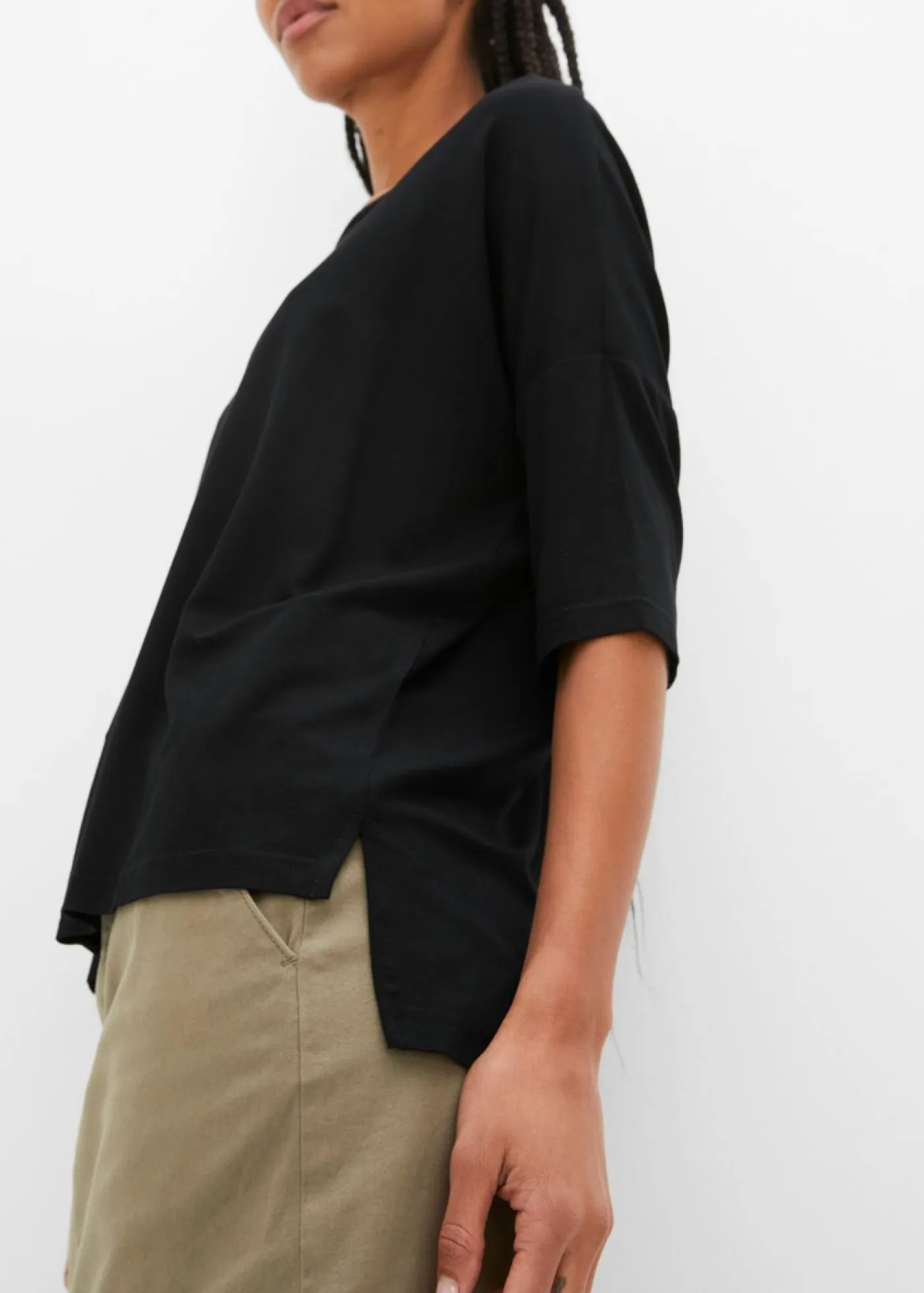 Mujer bonprix bonprix Camiseta tipo boxy de mezcla de viscosa suave