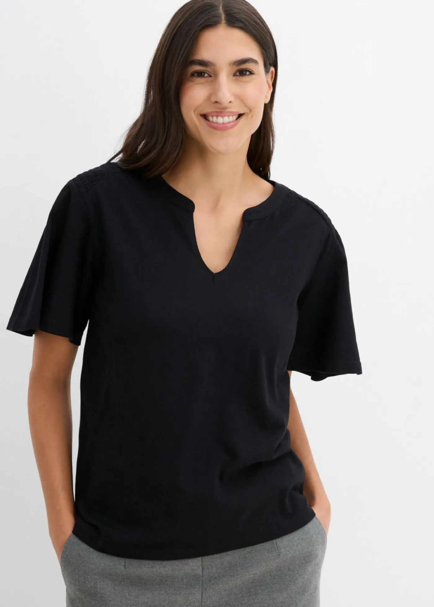bonprix bonprix Camisetas|Novedades>Camiseta tipo túnica Negro