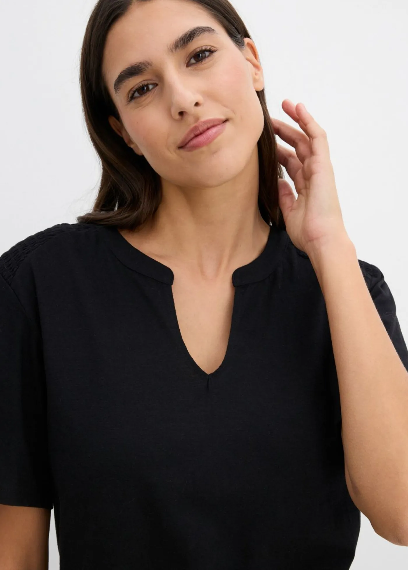 bonprix bonprix Camisetas|Novedades>Camiseta tipo túnica Negro